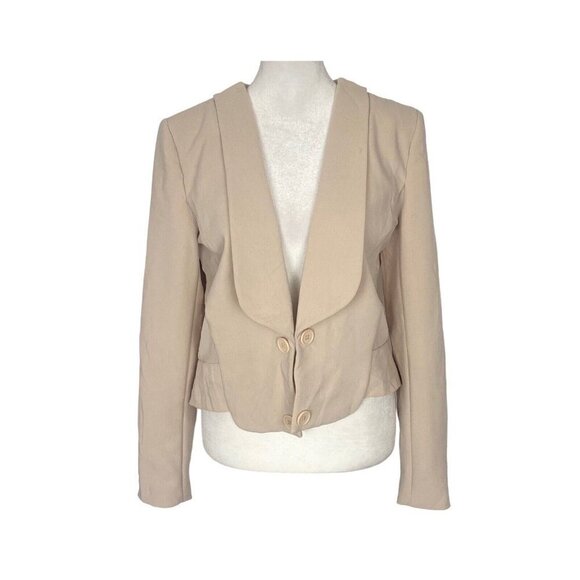 MADISON by MADISON MARCUS Blazer Open Front Long Sleeve Nude M C-31 - Picture 1 of 13